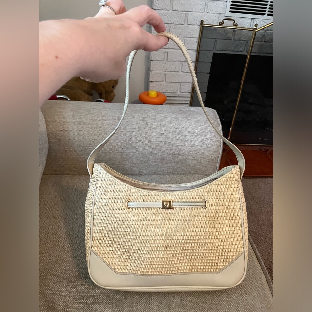 Etienne agner woven straw purse